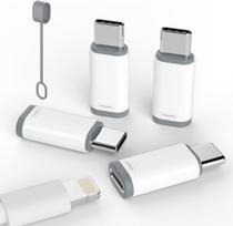 4 Pack Lightning to USB C Adapter for iPhone 15/16/17 Pro/17 Pro Max,for iPhone 17/16 Charger,17/16 Accessories,Fast Charging & Data Transfer,USB Lighting to USB c Adapter