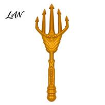Movie Inspired Weapon Halloween Cosplay Five-pronged Spear Toy, Lightweight Handheld Plastic Five-tined Rounded Edge Fork, Props for Costume