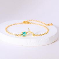 Fashion Gold Color Crystal Zircon Flower Tulip Bracelet For Women Wedding Party Valentine's Day GiftJewelry