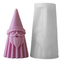 Creative Santa Claus Candle Silicone Mold Detail Rich Santa Shaped Silicone Mold for Christmas Scented Candle Creation