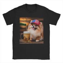 Unisex Unisexs Funny Pitbull Dog Drinking Beer Meme T Shirt Pure Cotton Clothing Creative Short Sleeve O Neck Tees Gift Tshirt S