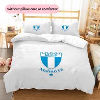 Malmö FF Pattern Bedding Quilt Set  Home Decoration  Gift (1 * duvet cover + 2 * pillowcase  without core) 135x200cm