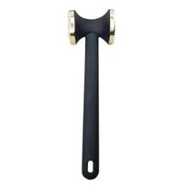 Meat Hammer Zinc Alloy Meat Tenderizer with Dual-Sided Textured Meat Mallet Quick Fibrous Tissue Breakdown Breaker for Kitchen (Golden,A) auksinė