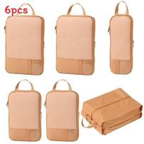 Modern Travel Packing Cubes With Multiuse Design For Suitcase Organization Caramel Brown