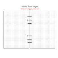 Daily Planner Spiral Binder Loose Leaf Inner Page Paper Refill Notebook Refill Binder Inside Page A7-Point