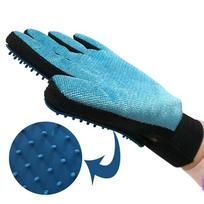 Pet Hair Removal Brush Gloves Dog Cat Hair Brush Supplies Cat Hair Removal Gloves mėlyna