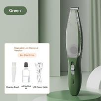Pet Hair Shaver with Built in Vacuum, Low Noise Cat Electric Trimmer, Complete Pet Hair Removal Tool Set žalia