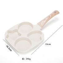 Nonstick Stone-Coated Frying Pan Eggs Burgers Steaks Breakfast Cooking Gas Stove Portable Camping Cookware Beige