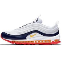 Nike Air Max 97 Midnight Navy Racer Pink Laser Orange Womens 921733-015 38 balta/mėlyna
