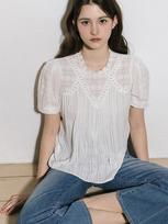 Rotre Domin Letter White Blouse White/S
