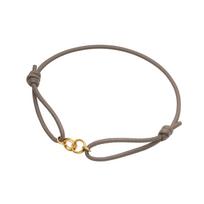 Vendome Aoyama Bracelet Sterling Silver 925 Double Circle Cord Beige AS8B2310MSJ2 [Official] [WEB Exclusive] smėlis