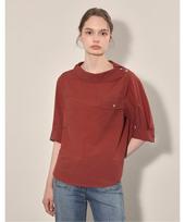 Vivi Olivia Boat Neck Blouse_Vvcnl4F7261 Brick(24)/095