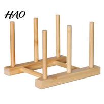 Cabinet Tableware Organizer Kitchen Storage Rack Bamboo Anti-skid Plate Pot Lid Dish Laptop Bowl Drying Holder Organization Cutting Board Drainage A