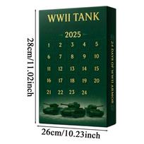 2D Acrylic Tank Calendar Advent Christmas Calendars 24-Day 2025 Collectible Advent Iconic Tank Ornament Calendar For Wall Window 28x26cm