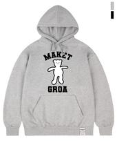 Graver [Unisex] Market Bear Hoodie_2 Colors Grey_Black Logo/S