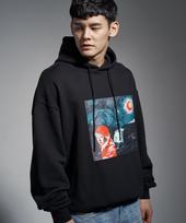 Piggles Vermeer Motif Hoodie (2 Colors) White-Free/Free