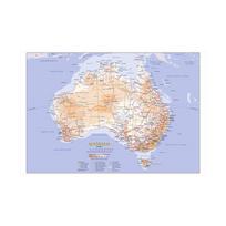 Anglų žemėlapių serija Australijos žemėlapis Geografinis žemėlapis Drobė Tapyba Gyvenamasis kambarys Namų dekoravimas Vaikų mokyklos reikmenys 59*42cm beige