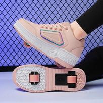Vaikų Parkūro Ritinio Čiuožyklos Deformuojami Batai su 2 Ratukais Vaikams Suaugusiems Unisex Vaikščiojimui Bėgiojimui Laisvalaikio Sportbačiai Dovana Vaikams EUR-30