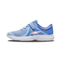 Nike Revolution 4 Velcro Comfortable Low-Top Kids Running Shoes Light Blue Kids running shoes BV7443-400 28