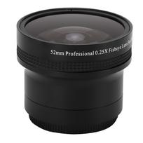 52MM 0.25x Super Macro Camera Fisheye Lens Thread Lens for Canon Nikon DSLR SLR Camera gray