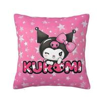 Custom Sanrio Kawaii Kuromi Anime Pillow Case Decoration Modern Kawaii Chair Cushion Square Pillowcase 12x12Inch