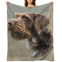 Šiurkščiaplaukis Pointerio Grifonas Mesti pledas Dekoratyvus Sofos Miego Furry Vasaros Pledai 30x40in