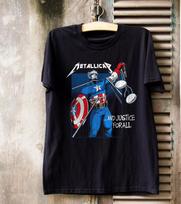 Metallica Captain ...And Justice For All Black  S-5XL Unisex T-Shirt XXXL