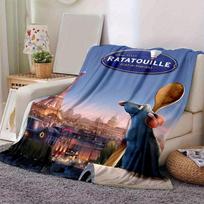 1 vnt., Ratatujus filmo plakato pledas Disney Pixar Ratatujus namų dekoratyvinis pledas, Dovana gerbėjams 80cmx120cm