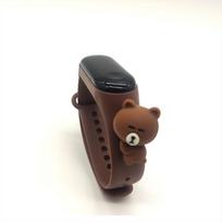 Animacinis elektroninis laikrodis vyrams, moterims, miela anime lėlė, LED lietimui jautrus ekranas, laikrodis ant riešo studentams coffee bear #1