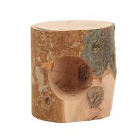 Hamster Hollow Tree Trunk 3 Holes Climbing Chewing Wooden Hamster Hideout Tunnel for Golden Bear