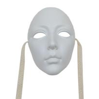 Paintable Phantom Mask Full Face Mask Masquerade Mask Halloween Cosplay Mask for Women Men Masquerade Halloween Party balta