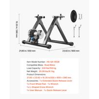 SucceBuy Bike Trainer 26-29Inch Wheels Fluid Bicycle Stationary Trainer Stand for Indoor Exercise Riding w/ Quick Release Skewer juoda