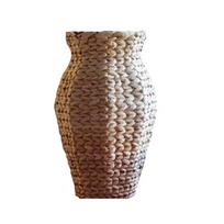 Rattan Vase Small Braided Boho Vase for Pampas Grass Flower Arrangement Rustic Farmhouse Handwoven Wicker Vase Basket for Table Centerpiece natūrali