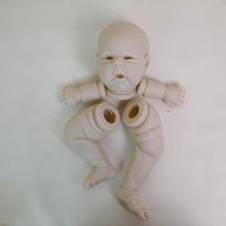 NPK 24inch Unfinished Reborn Doll Kit Limited Edition Gounchi with Cloth Body And Eyeballs DIY Doll Parts for Collectors 60cm balta