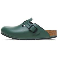 Birkenstock Boston Leather Round Toe Buckle Clogs Unisex clogs Green 1026081 39