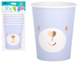 Vienkartiniai puodeliai Ravi Blue Bear, 270 ml, 6 vnt.