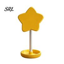 Headphone Holder With USB Storage Cute Star Stand with Tray, 3D Printed PLA Headset Hanger & Desk Earring Organizer, Macaron Color Gaming Office geltona