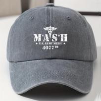 MASH  Fashion Printed Baseball Cap Vintage Dad Hat Outdoor Casual Sun Hat 1pc