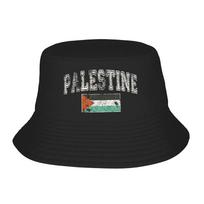 New Palestine Flag Palestinian Bucket Hat  Hawaii Fisherman Caps For Women Casual Beach Travel Sun Hats Breathable Graphic One Size