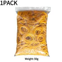 1PACK/50G yellow rubber band, high elasticity, durable cowhide band, disposable rubber band, office industrial bundling tape, latex ring