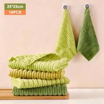 10Pcs Microfiber Dish Cloths Multi Purpose Dishwashing Towels For Tableware Double Sided Cleaning Rags Tool Kitchen Accessories