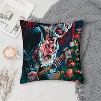 Film Funny T-Terrifier Horror 2 3 Pillow Case Square Double-Sided Printing Short Plush Sofa Cushion Cover Bedroom Bedside Pillow 30x30cm