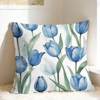 Tulip Spring Pillow Cover  Print Cushion Cover Novelty Pillow Case For Living Room Chair 40x40cm