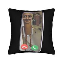 Tung Tung Tung Sahur Square Pillow Case Italian Brainrot Meme Cushion Cover Custom Zipper Decorative Pillowcase for Home 18 x18 40x40cm