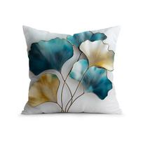 Ginkgo Biloba Leaves Turtle Pillowcase Printed Polyester 45x45cm Throw Pillowcover Decorative Sofa Cushion Pillowslip Home Decor 45x45cm