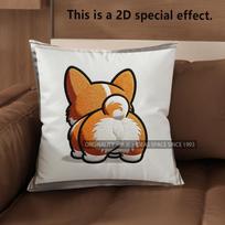2D Corgi Butt Patterns: Adorable Cushion Covers Pattern Cushion Cover Suitable For Sofa Bedroom Car Pillow Cover 40x40cm