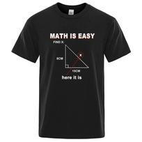 Fun Math Pattern Cotton TShirt Summer Casual Simple Fashionable Comfortable For Both Unisex And Unisex M