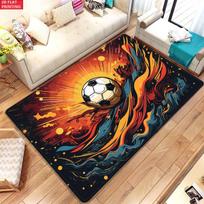 Vandens spalvos purslai Futbolas Didelis kambarys Kilimas Neslystantis Animacinis vaikų miegamasis Svetainė Grindų kilimėlis Namų dekoras Vaikų žaidimų kilimas 40x60cm(15x23 in)