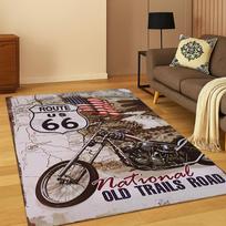 66 kelias Retro Amerika Motinos kelias Kilimas kilimėlis svetainei sofai namų miegamajam virtuvei durų kilimėlis dekoras, žaidimų kambariui neslystantis kilimėlis 40x60cm