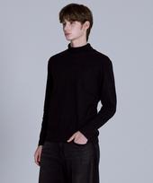 Basic House Poly-Spandex Reversible Half-Neck Long-Sleeve T-Shirt Black Lyts7101 Mg/110